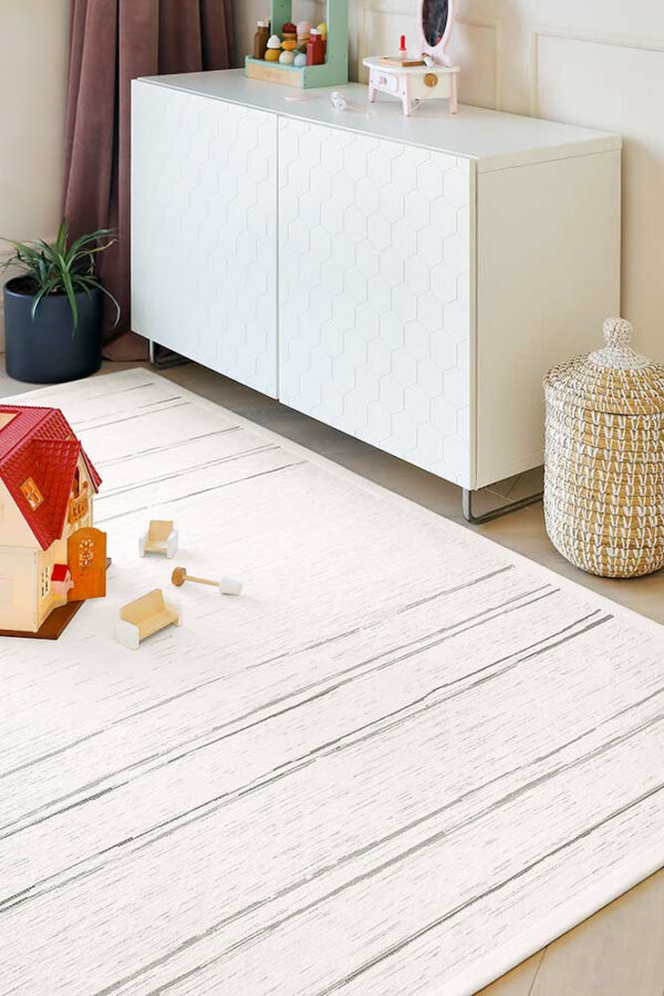 Kahepoolne vaip Narma Mooste valge 140x200cm