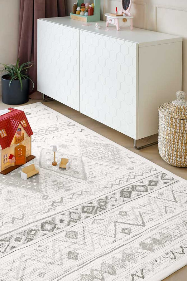 Kahepoolne vaip Narma Mooste valge 140x200cm