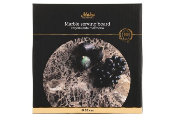 Maku serveerimisalus pruun marmor Ø30cm