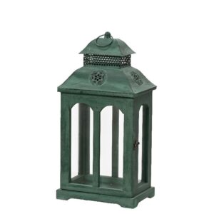 Latern puidust roheline 17x25x h52cm