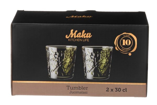 Maku klaasid Tarha roheline 30cl komplektis 2tk