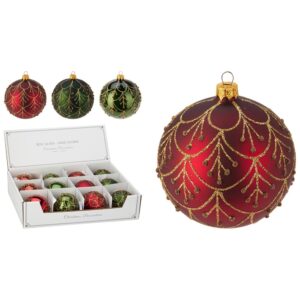 Klaaskuul kuldsed kaunistused Ø8cm värvivalik 1tk