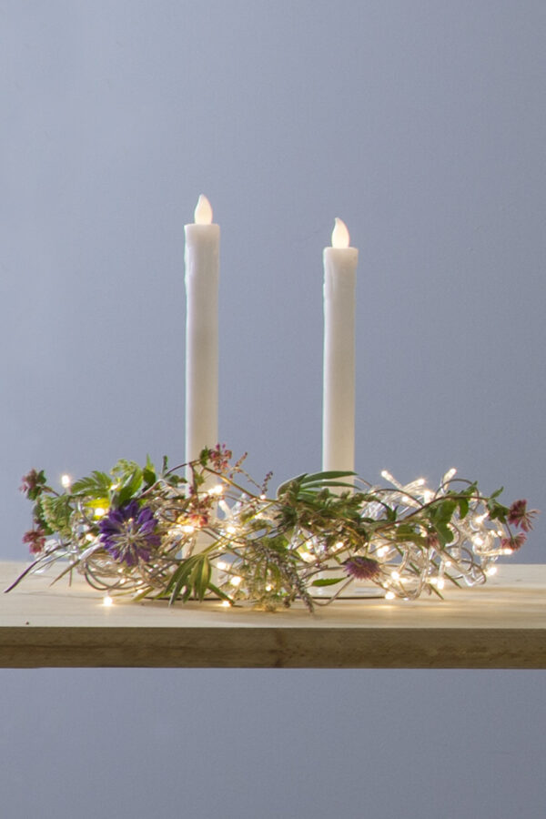 LED küünal Antiik valge Ø2,1x h25cm 2tk/pk