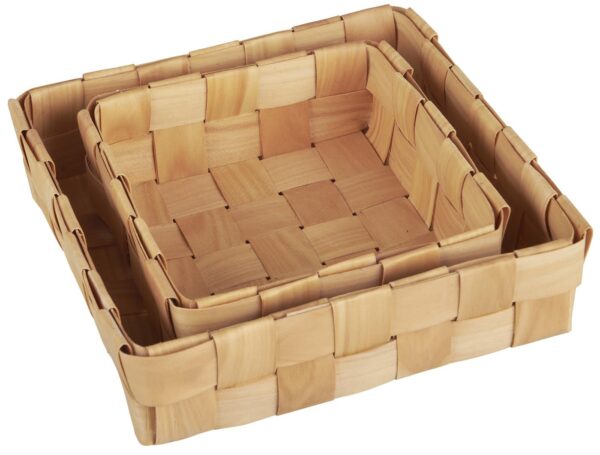 Laastukorv pruun 18x18x h6cm