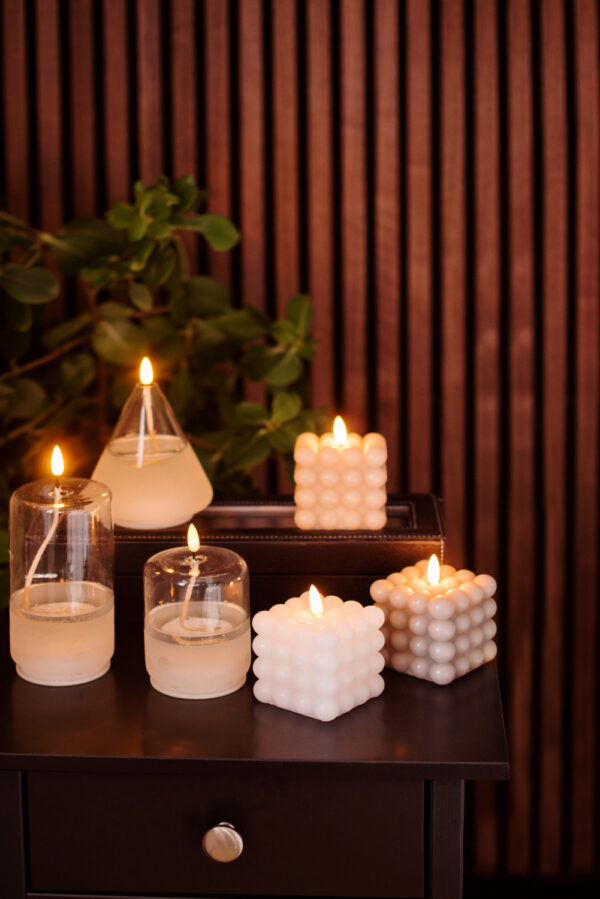 LED õlilamp Float läbipaistev Ø8x h13cm