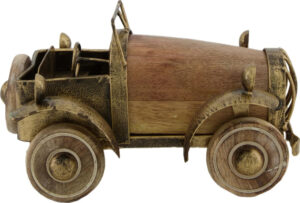 Dekoratiivne auto metall+puit, pruun 24x17x h15cm