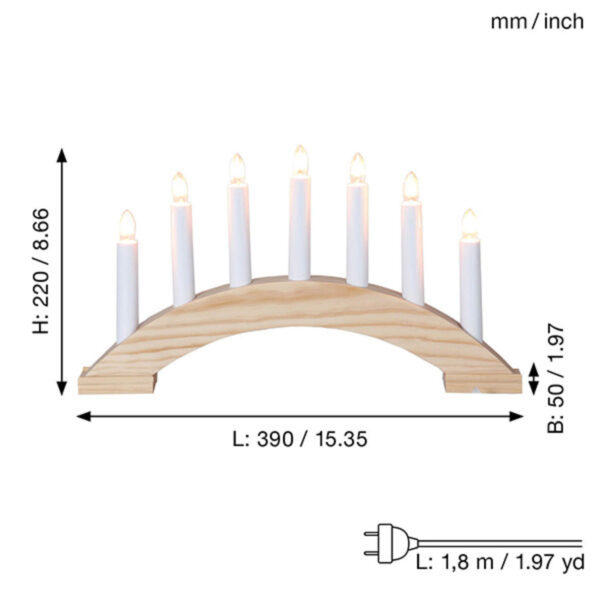 Advendiküünal Bea 7LED pruun