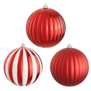 Jõulukuul Triibud punane Ø20cm erinevad 1tk