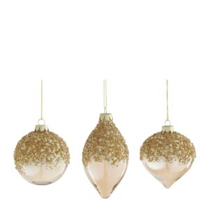 Klaaskuul kuldne sära üleval šampanja Ø8cm erinevad 1tk