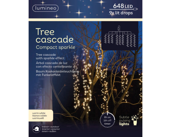 Valguskett Tree Cascade soe valge 648LED IP44