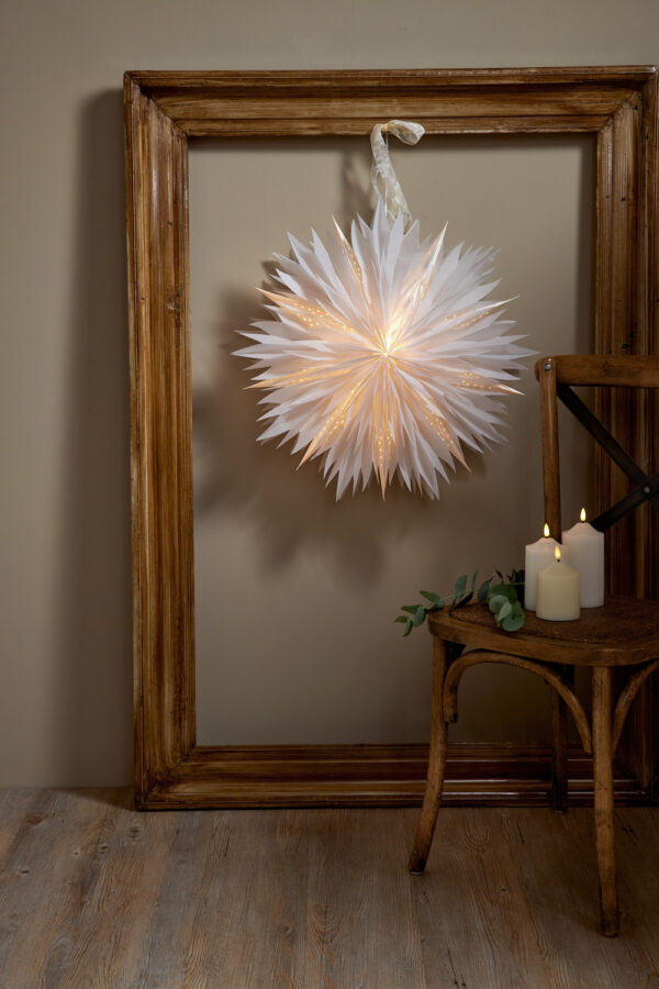 Täht paberist Dis valge 60x18x h60cm