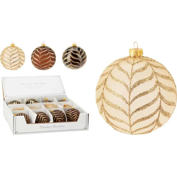 Klaaskuul kuldsed lained Ø8cm värvivalik 1tk