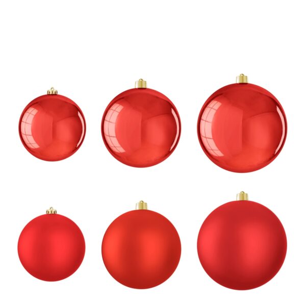 Jõulukuul punane matt Ø15cm