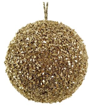 Jõulukuul glitter kuldne Ø10cm