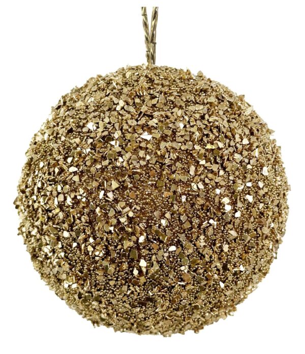 Jõulukuul glitter kuldne Ø10cm