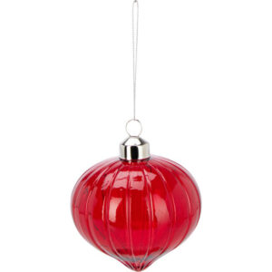 Kuuseehe klaasist ümar punane Ø8cm värvivalik 1tk