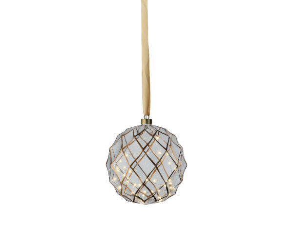 Valguspall kuldsed jooned soe valge 40LED Ø20cm