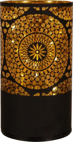 Latern ringid soe valge Ø9x h16cm 10LED