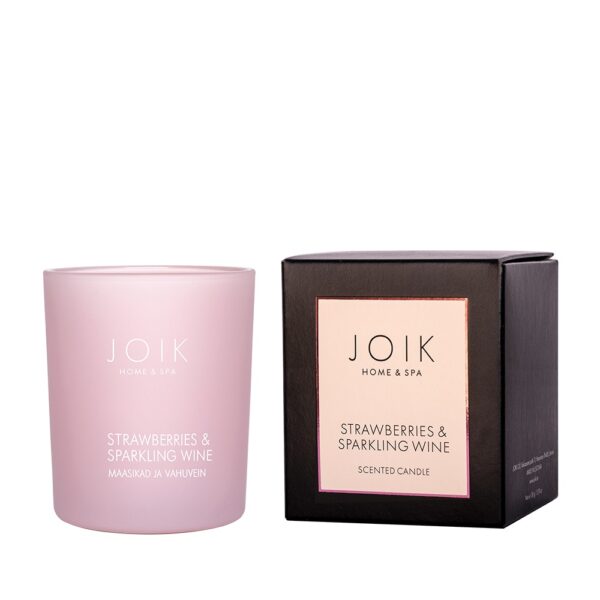 JOIK Home & Spa lõhnaküünal Maasikad ja vahuvein kinkekarbis 150g