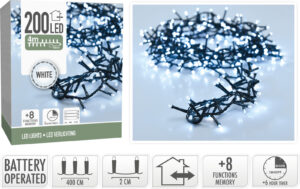 Valguskett külm valge 4m 200Led IP44