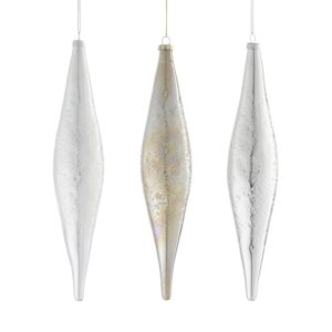 Kuuseehe klaastilk jäine Ø6x h29cm värvivalik 1tk