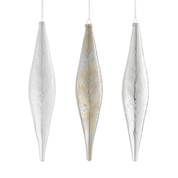 Kuuseehe klaastilk jäine Ø6x h29cm värvivalik 1tk