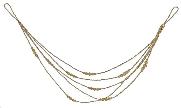 Pärlikett kuldne 60cm