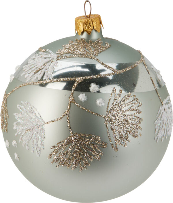 Klaaskuul kuldsed õied, läbipaistev roheline Ø10cm erinevad 1tk