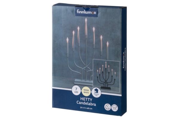 Advendiküünal Hetty valge 7LED taimeriga