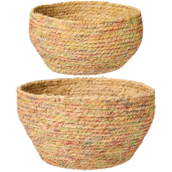 Korv punutud värviline Ø27x h15cm