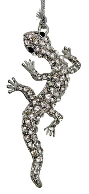 Kuuseehe metallist sisalik hõbedane 7cm