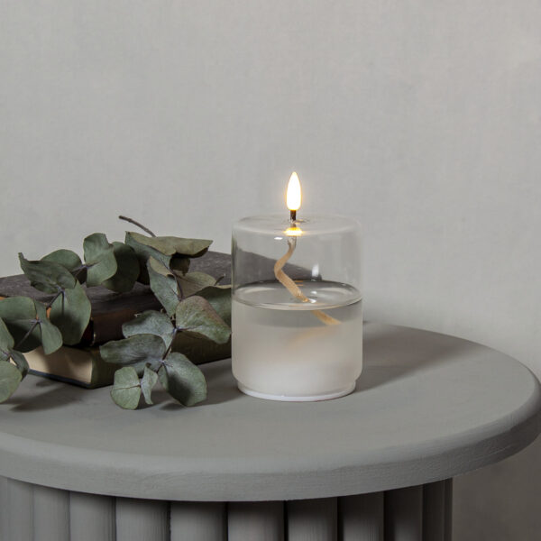 LED õlilamp Float läbipaistev Ø8x h13cm