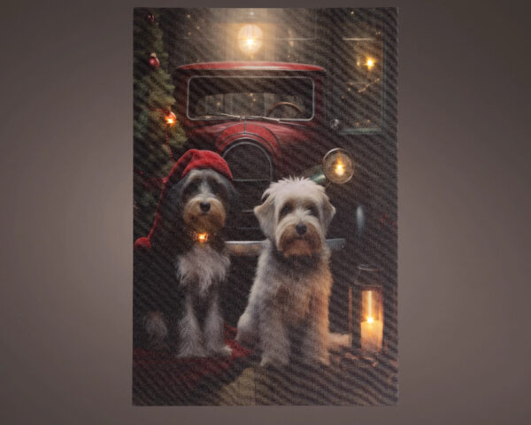 Seinapilt koerad soe valge 6LED 1,5x38x h58cm