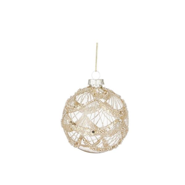 Klaaskuul pärlid pitsid kuldne Ø8cm