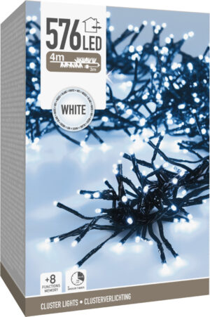 Valguskett külm valge 4m 576LED IP44