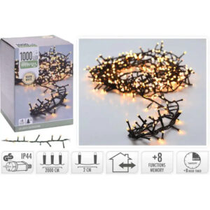 Valguskett 270cm kuusele soe valge 20m 1000LED IP44