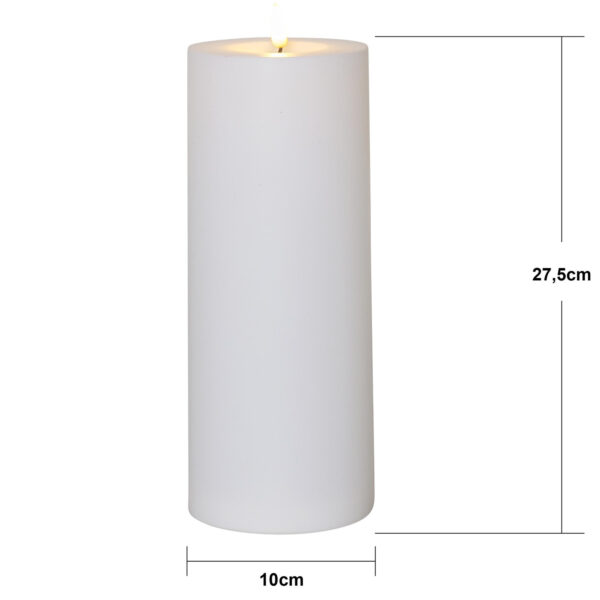 LED küünal valge Ø10x h27,5cm IP44