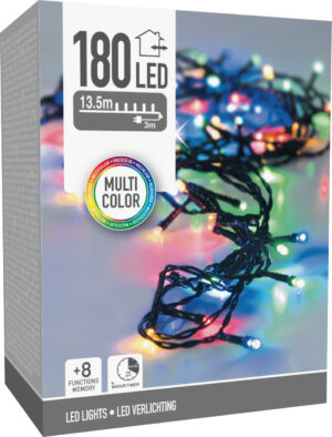 Valguskett värviline 13,5m 180LED IP44