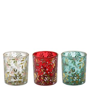 Küünlahoidja Mistletoe klaasist Ø7x h8cm värvivalik 1tk