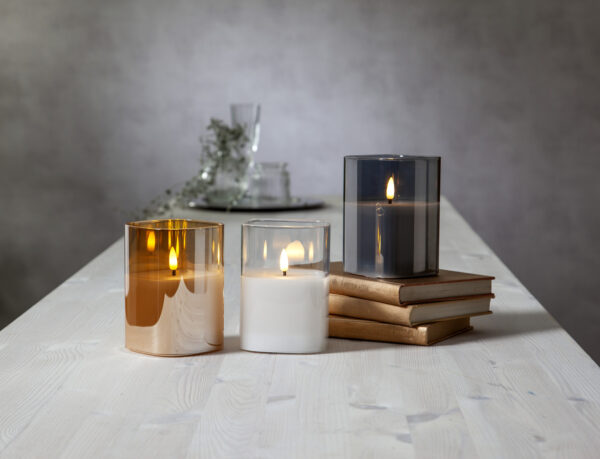 LED küünal Flemme must 9x9x h12,5cm