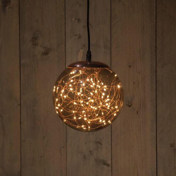 Valguspall suitsuklaas soe valge Ø18cm 80LED IP44