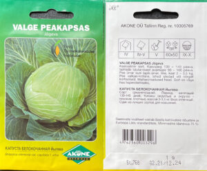 Valge peakapsas ‘Jõgeva’ 1g