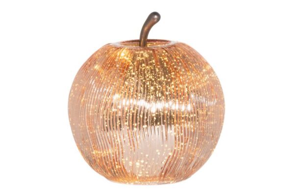 Klaasist õun kuldne 15LED Ø16