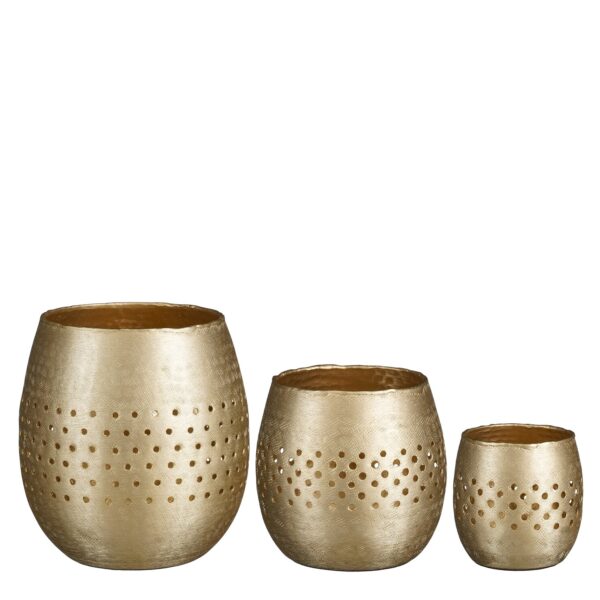 Küünlahoidja Kyan kuldne Ø15,5x h16,5cm