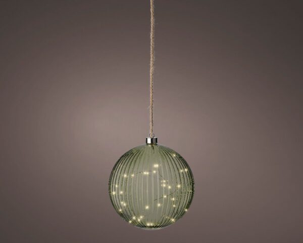 Valguspall soe valge, roheline patareid 40LED Ø20cm