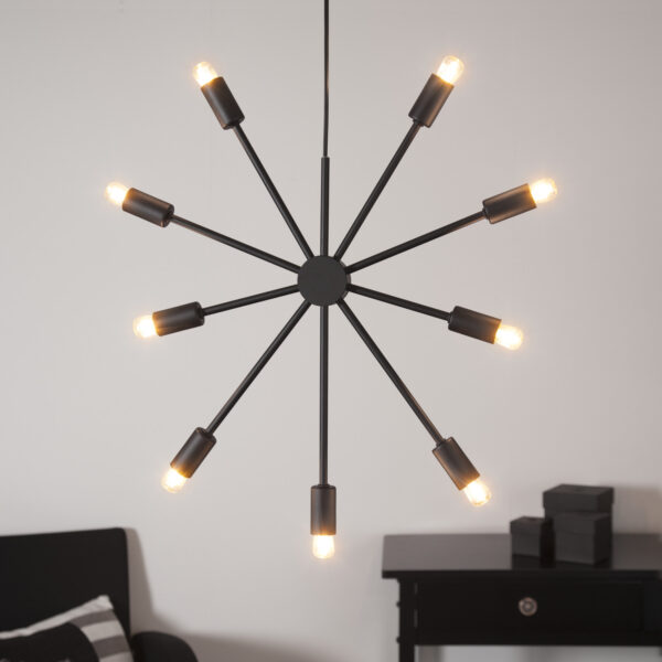 Täht metallist must Pix 50x3x56cm