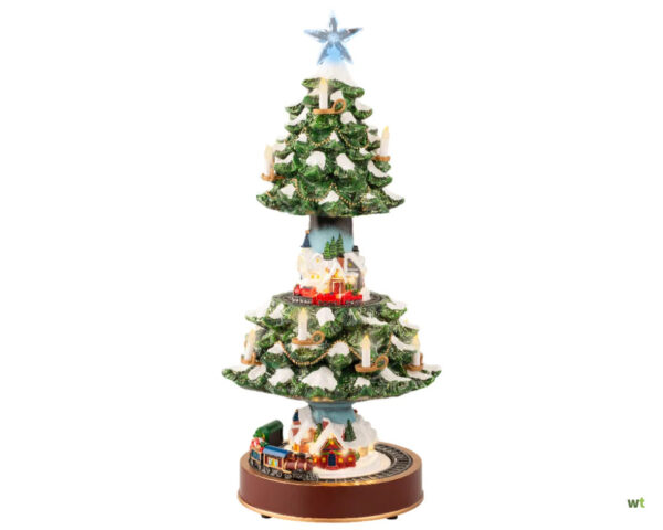 Dekoratsioon rong kuusel soe valge 35LED Ø24,5x h49cm