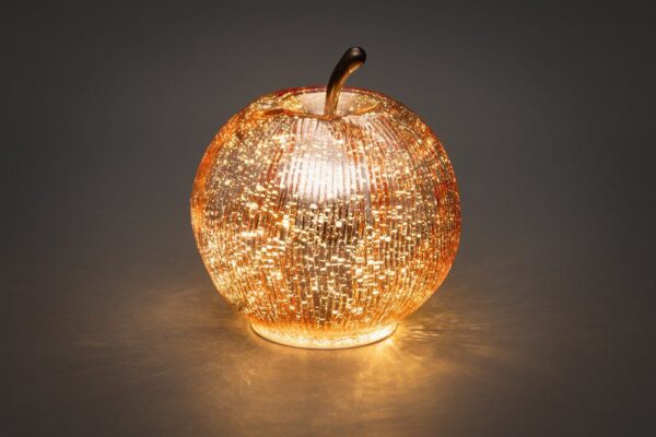 Klaasist õun kuldne 15LED Ø16