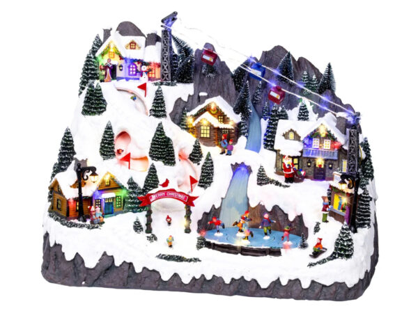 Jõuluküla tõstukiga 63LED 36,5x54x h41,5cm