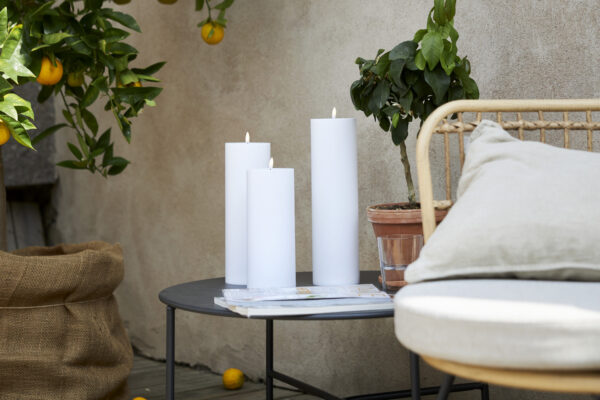 LED küünal valge Ø10x h27,5cm IP44